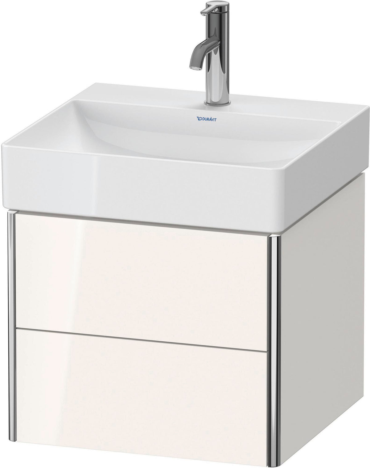 DURAVIT XSquare Waschtischunterbau wandhängend 484 mm, 2 Schubkästen, weiß matt, Tip-On