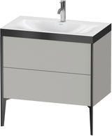 Duravit XViu c-bonded Waschtischset bodenstehend 800 mm mit 2 Auszügen, Push-Open und Soft-Close