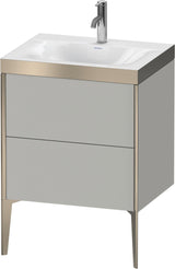 DURAVIT XViu c-bonded Waschtischunterbauset 480 mm, 2 Auszüge, champagner matt
