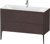 DURAVIT XViu c-bonded Waschtischunterbauset 1200 mm, 2 Auszüge, Eiche Dunkel / Schwarz Matt