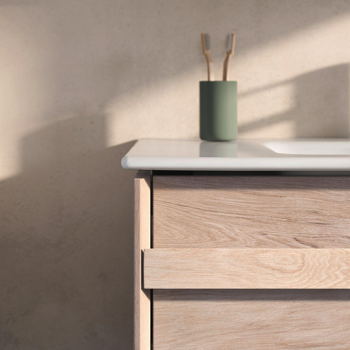 DURAVIT ME by Starck Möbelwaschtisch 1030 mm Weiß Seidenmatt mit Überlauf und 1 Hahnloch