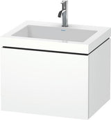 Duravit Waschtischset L-CUBE 600x480mm mit Möbelwaschtisch Vero Air, 1 Hahnloch, ohne Überlauf, ta s-matt