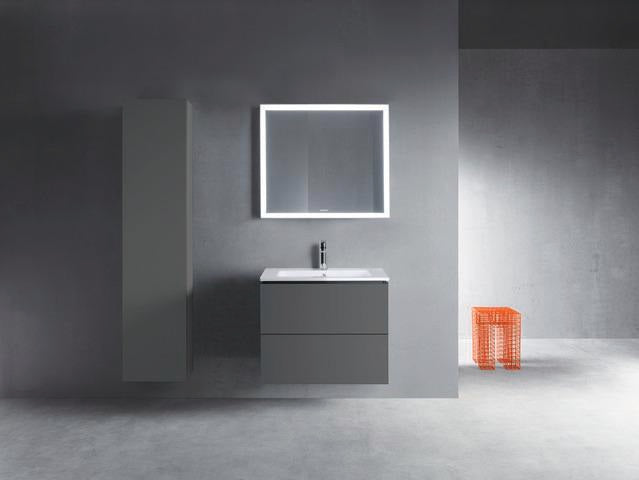 Duravit L-Cube Waschtischunterbau 820 mm taupe matt mit 2 Schubkästen und Tip-On-Technik