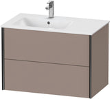 Duravit XViu Waschtischunterbau 810 mm wandhängend mit 2 Schubkästen, weiß matt, für Waschtisch links