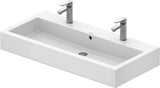 Duravit Waschtisch Vero 1000 mm mit Überlauf, 2 Hahnlöchern und geschliffenem Weiß
