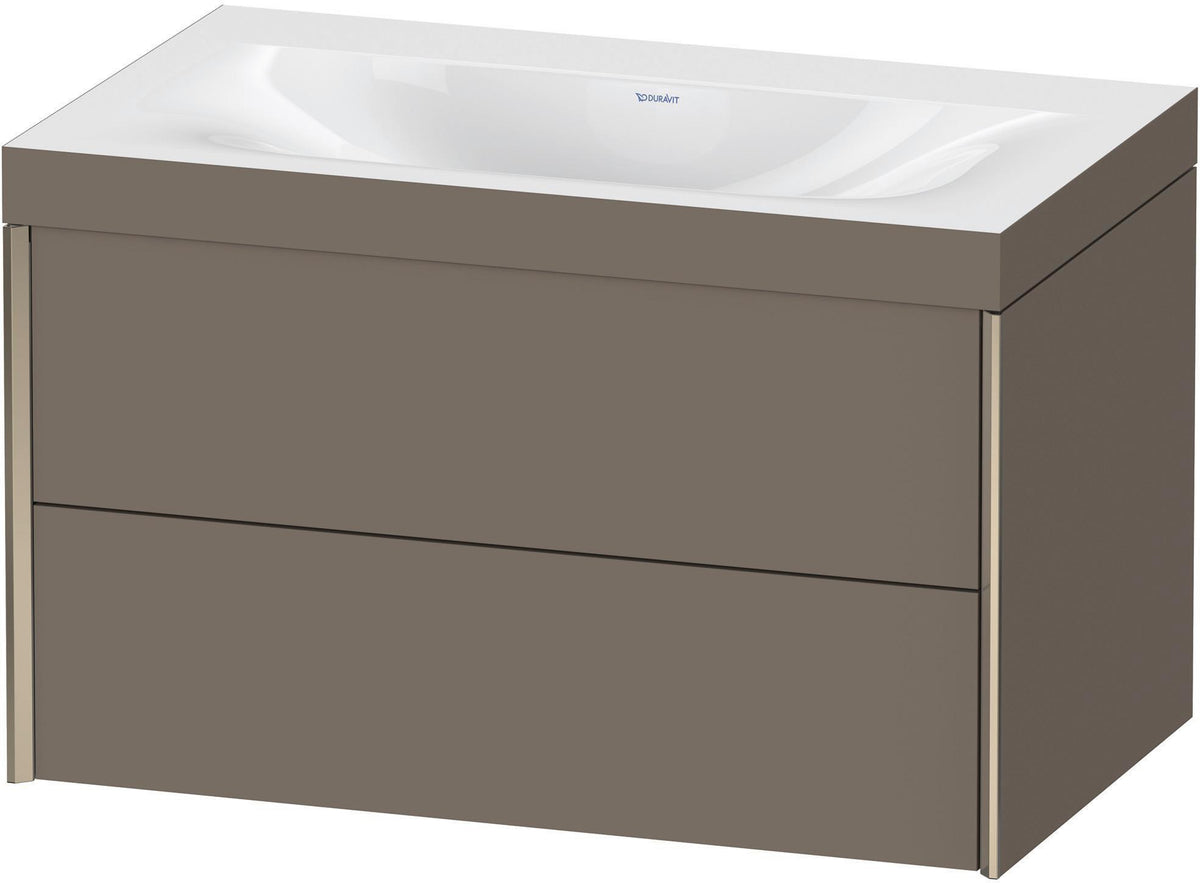 DURAVIT XViu c-bonded Waschtischset 800 mm wandhängend mit 2 Schubkästen und Tip-on-Technik