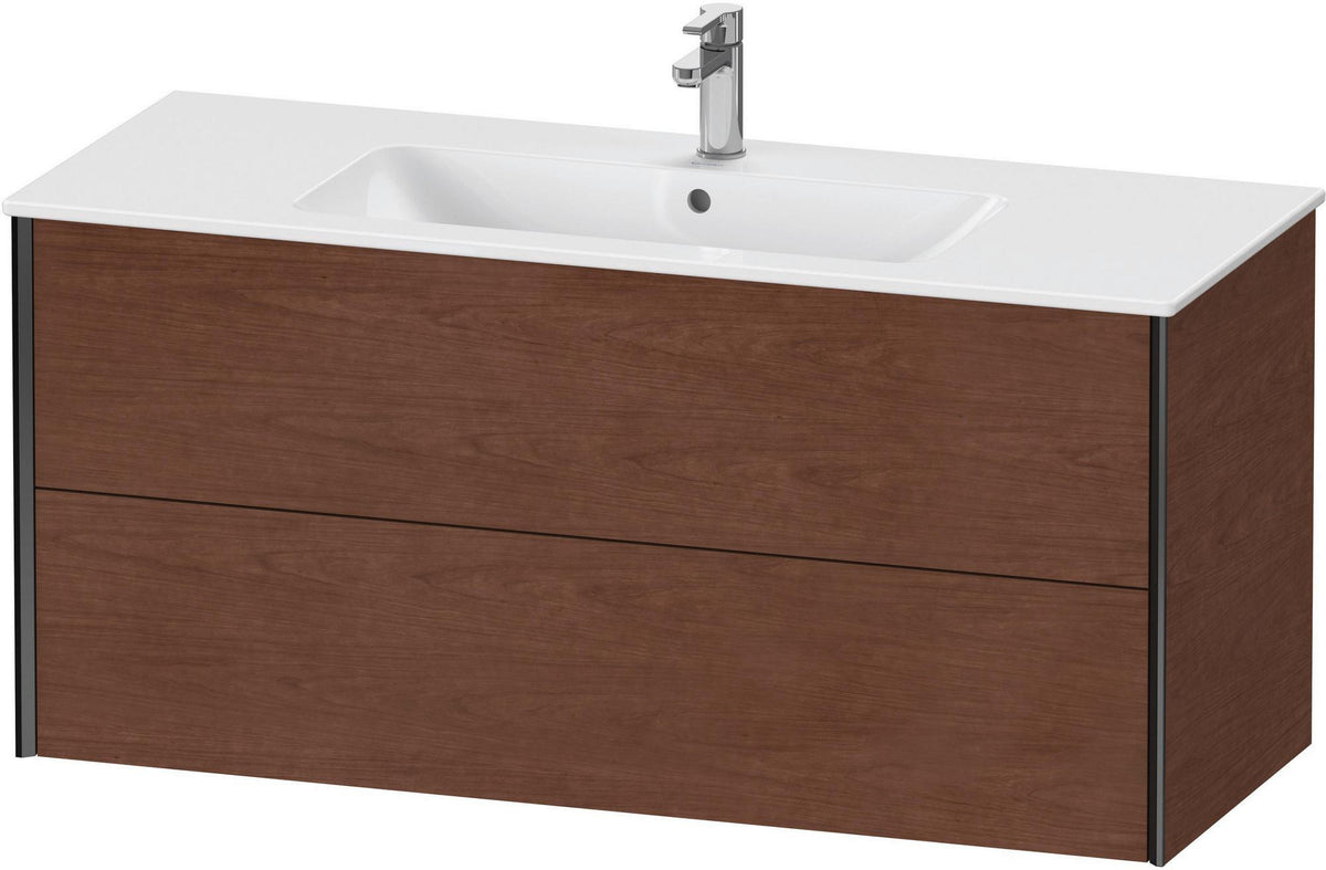 Duravit XViu Waschtischunterbau wandhängend 1210 mm, 2 Schubkästen, champagner matt/weiß matt