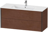 Duravit XViu Waschtischunterbau wandhängend 1210 mm, 2 Schubkästen, champagner matt/weiß matt