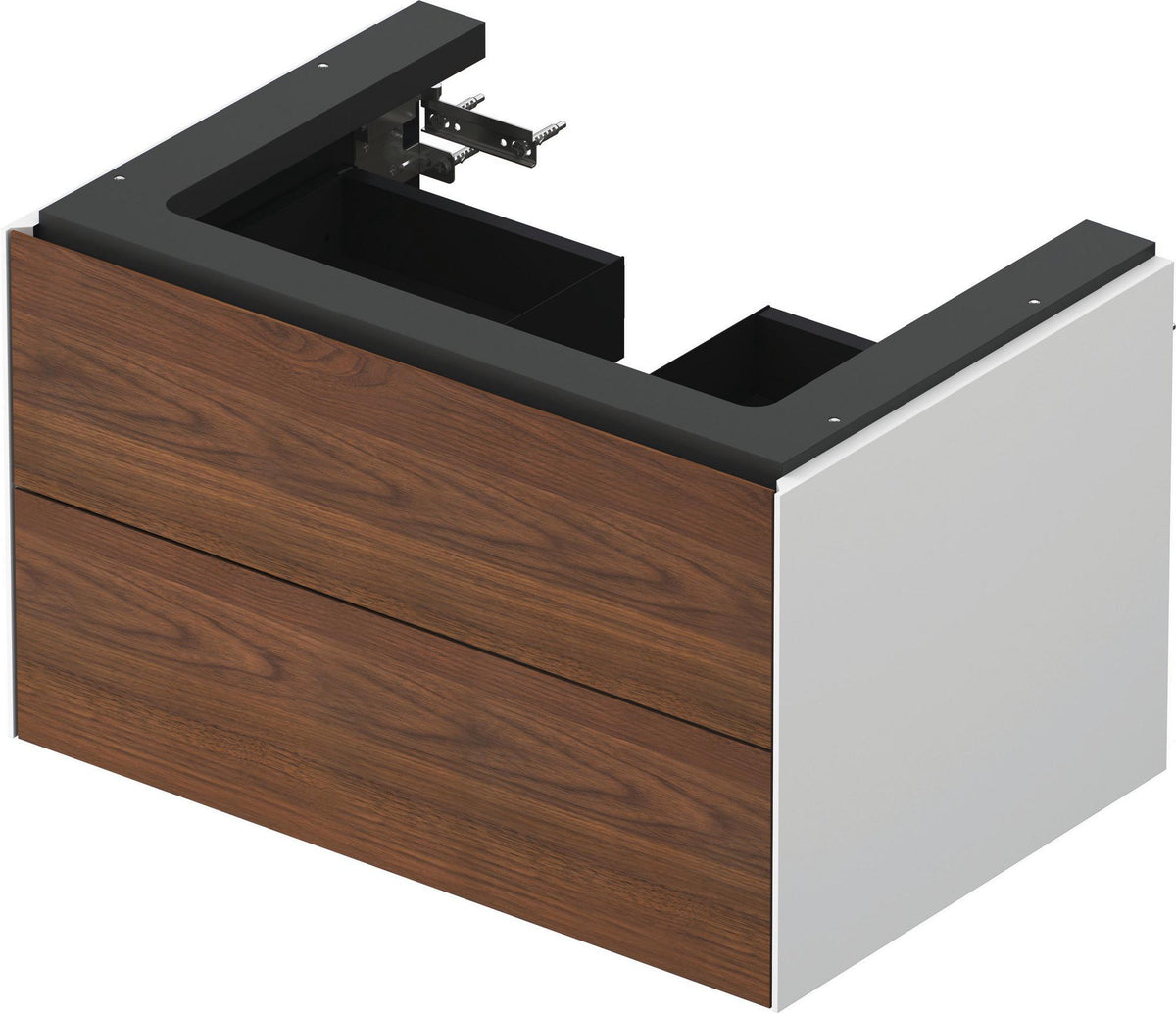 DURAVIT White Tulip Waschtischunterbau 684 mm, 2 Schubkästen, weiß seidenmatt, LED