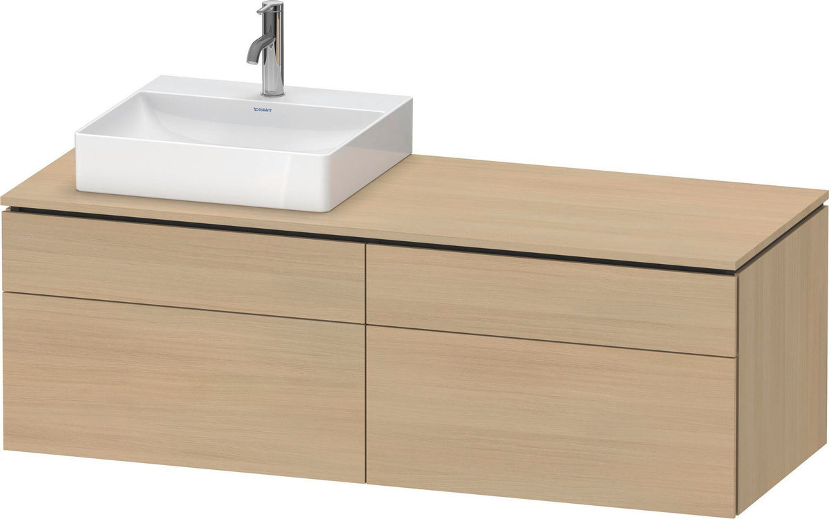 Duravit L-Cube Konsolenwaschtischunterbau 1420 mm Taupe Supermatt mit Tip-On Technik
