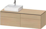 Duravit L-Cube Konsolenwaschtischunterbau 1420 mm Taupe Supermatt mit Tip-On Technik