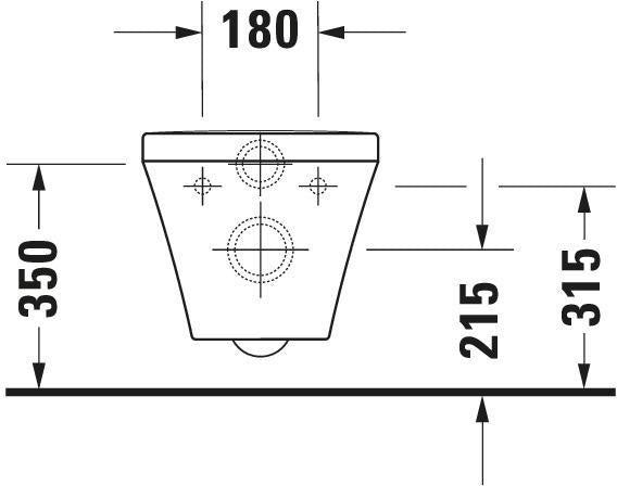 DURAVIT DuraStyle Wand-WC 540 mm spülrandlos mit WonderGliss, weiß