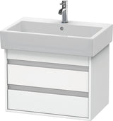 Duravit Ketho Waschtischunterbau 650 mm weiß matt – 2 Schubkästen, wandhängend, Soft-Close