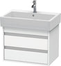 Duravit Ketho Waschtischunterbau 650 mm weiß matt – 2 Schubkästen, wandhängend, Soft-Close