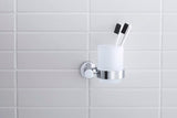 DURAVIT D-Code Glashalter Glas rechts Chrom – Wandmontage Zahnputzbecher mit Befestigungsmaterial
