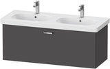 Duravit XBase Waschtischunterbau wandhängend 600 mm, 1 Auszug, weiß matt – montiert