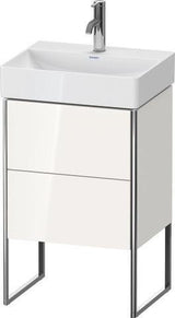 Duravit XSquare Waschtischunterbau COMPACT 491x484x390 mm weiß matt – 2 Auszüge, Fußgestell