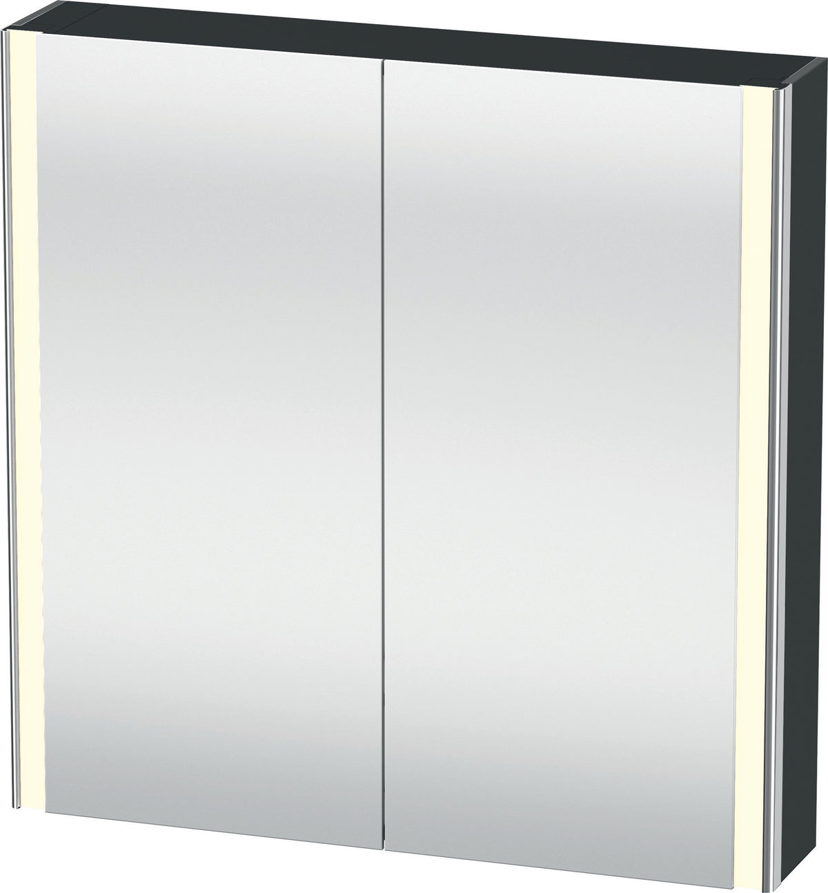 DURAVIT XSquare Spiegelschrank 800 mm mit LED-Beleuchtung, Soft-Close und Front- & Innenspiegel