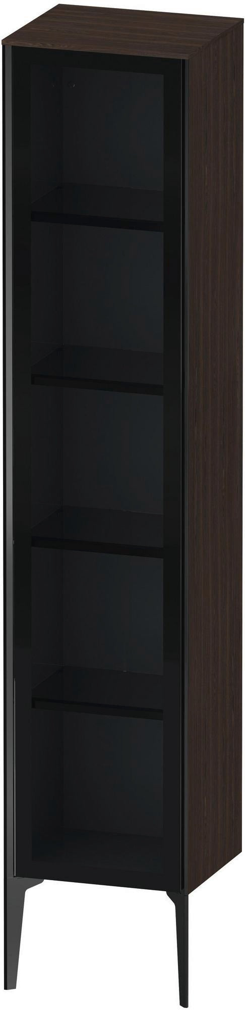 DURAVIT XViu Hochschrank 1770 mm Glasfront Nussbaum gebürstet, 1 Tür, Soft-Close