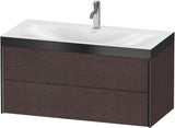 DURAVIT XViu Waschtischunterbauset 1000 mm, 2 Schubkästen, Eiche schwarz matt, c-bonded