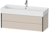 Duravit Waschtischunterbau XVIU 397x1184x454mm Prof. Champ ma weiß matt – wandhängend, 2 Schubkästen, Tip-On-Technik