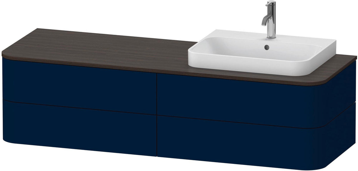 DURAVIT Happy D.2 Konsolenwaschtischunterbau 1600 mm taupe supermatt, 4 Schubkästen, Tip-On