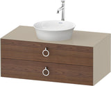 DURAVIT White Tulip Waschtischunterbau 1000 mm wandhängend mit 2 Schubkästen, Nussbaum/Taupe