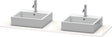 DURAVIT XSquare Konsole 1600 mm mit zwei Ausschnitten – Weiß Seidenmatt