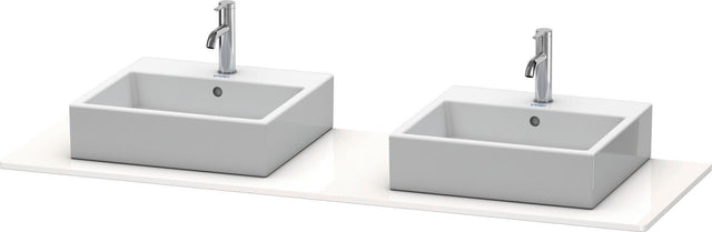 DURAVIT XSquare Konsole 1600 mm mit zwei Ausschnitten – Weiß Seidenmatt
