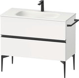 DURAVIT Sivida Waschtischunterbau 1010 mm Nussbaum mit 2 Schubkästen und Soft-Close