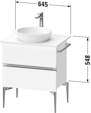 DURAVIT Sivida Waschtischunterbau 645 mm bodenstehend mit 2 Schubkästen und Soft-Close