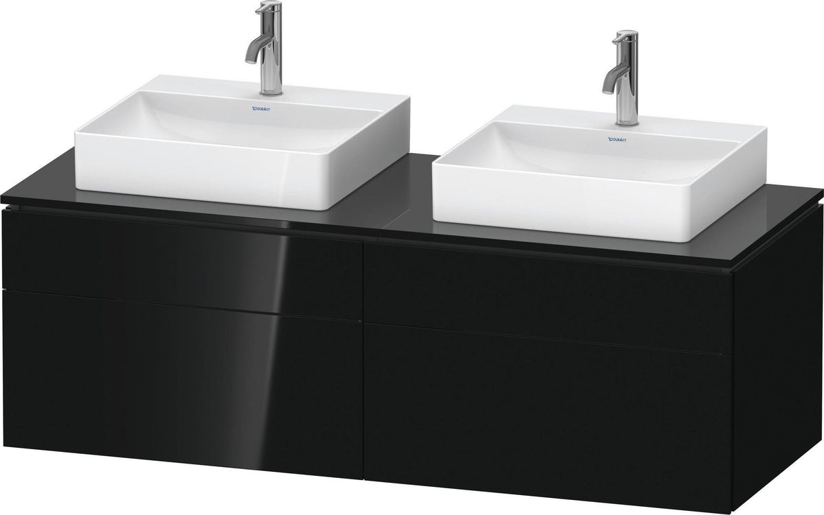 DURAVIT L-Cube Waschtischunterbau 1420 mm Taupe supermatt mit Tip-on und Soft-Close