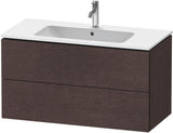 Duravit L-Cube Waschtischunterbau 1020 mm taupe matt – wandhängend, 2 Schubkästen, Tip-On
