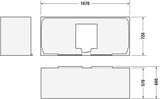 Duravit Rechteck-Badewanne P3 Comforts 1700 x 750 mm, 1 Rückenschräge links, weiss