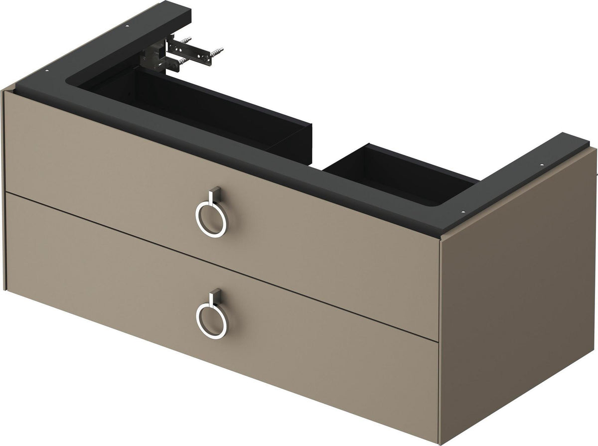 DURAVIT Waschtischunterbau White Tulip wandhängend 984 mm mit 2 Schubkästen, weiß seidenmatt