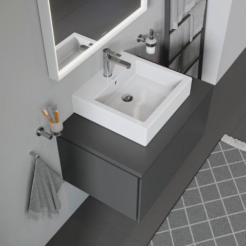 Duravit Waschtisch Vero 500 mm weiß mit Überlauf und 1 Hahnloch – wandmontiert