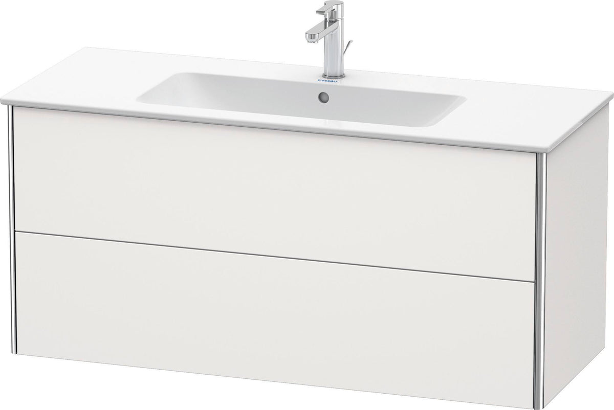 DURAVIT XSquare Waschtischunterbau 1210 mm, 2 Schubkästen, Weiß Seidenmatt
