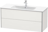 DURAVIT XSquare Waschtischunterbau 1210 mm, 2 Schubkästen, Weiß Seidenmatt