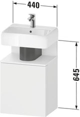 DURAVIT Qatego Waschtischunterbau 440 mm Eiche Terra Matt, 1 Tür links, Tip-On