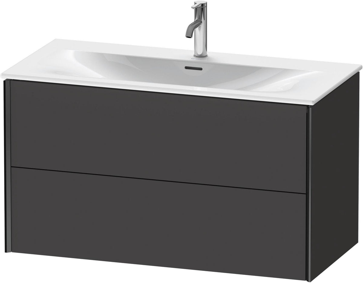 DURAVIT XViu Waschtischunterbau wandhängend 1010 mm, 2 Schubkästen, weiß matt – mit Tip-On-Technik