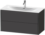 DURAVIT XViu Waschtischunterbau wandhängend 1010 mm, 2 Schubkästen, weiß matt – mit Tip-On-Technik