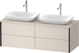 DURAVIT XVIU Waschtischunterbau 1400x550mm Champagner Satin-Matt mit Konsolenplatte