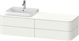 DURAVIT Happy D.2 Konsolenwaschtischunterbau 1600 mm taupe supermatt mit Tip-on und LED