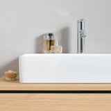 DURAVIT DuraSquare Waschtisch 800 mm, Weiß, mit Hahnlochbank, Becken links, für Möbel