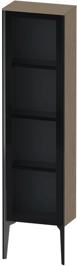 DURAVIT XViu Halbhochschrank mit Glastür 1330 mm – Eiche Terra & Parsolglas matt