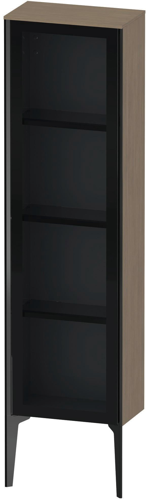 DURAVIT XViu Halbhochschrank mit Glastür 1330 mm – Eiche Terra & Parsolglas matt