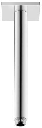 Duravit Brausearm für Deckenanschluss mit eckiger Rosette 125 mm, Chrom – Messing