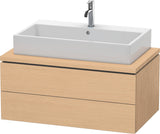 DURAVIT L-Cube Konsolenwaschtischunterbau 920 mm, 2 Schubkästen, Betongrau Matt, wandhängend