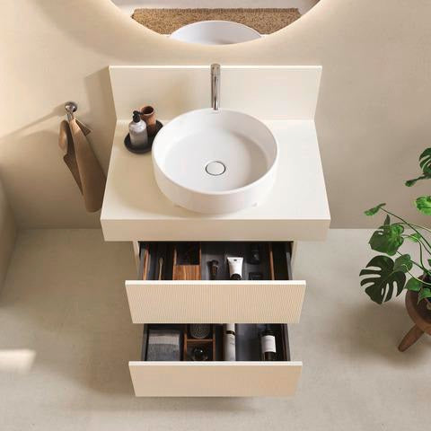 Duravit Balcoon Konsole 800x370x550 mm mit mittigem Ausschnitt, Elfenbein Matt