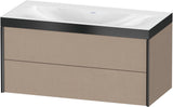 DURAVIT XViu c-bonded Waschtischunterbauset 1000 mm, 2 Schubkästen, schwarz matt, wandhängend